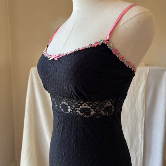 Vintage Betsey Johnson New York Mesh Swiss Dot Dress - Picture 3 of 9